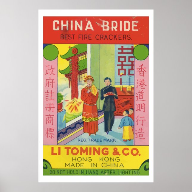 Poster Chine mariée (pétard chinois Vintage) (Devant)
