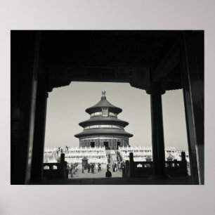 Poster Chine, Pékin, district de Chongwen. Temple de 2