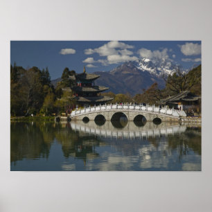 Poster CHINE, province du Yunnan, Lijiang. Vieux Lijiang