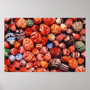 Poster Chine, Tombes Ming, Souvenirs en verre peint