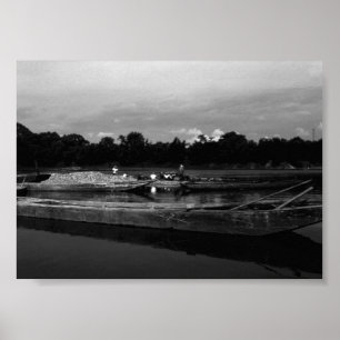 Poster Chine vintage Guilin Cormorant Pêcheur