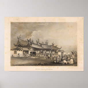 Poster Chinese Temple, Singapore