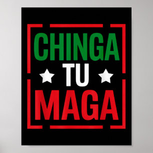 Poster Chinga Tu Funny Tee politique Mexicaine Pride
