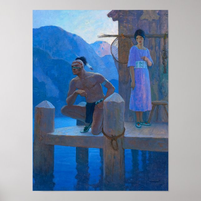 Poster Chingachgook par Newell Convers Wyeth (Devant)