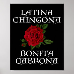 Poster Chingona Bonita Cabrona Hispanique Chicana Feminis