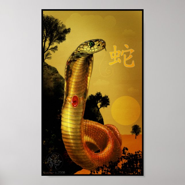 Poster chinois de serpent Zodiac (Devant)