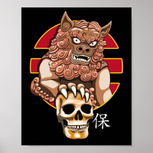 Poster Chinois Lion guardian - Foo Dog