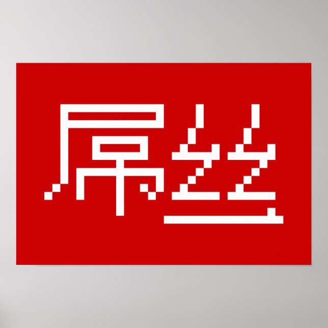 Poster Chinois perdant / Diaosi 屌 丝 Hanzi MEME (Devant)