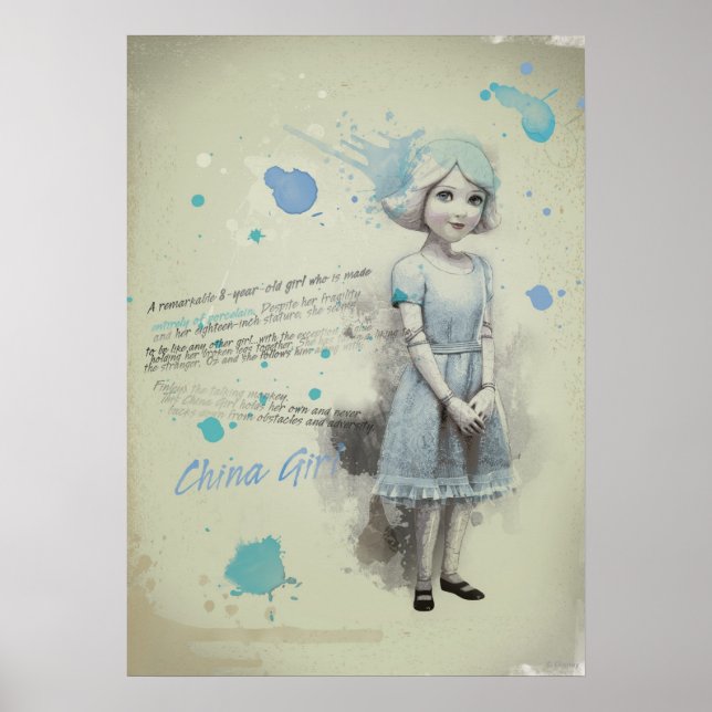 Poster Chinoise fille 2 (Devant)
