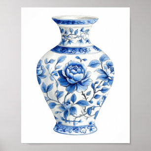 Poster Chinoiserie Aquarelle Jar