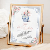Chinoiserie rose pâle Ginger Jar Ne pas dire bébé