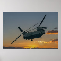 Chinook Au coucher Du Soleil