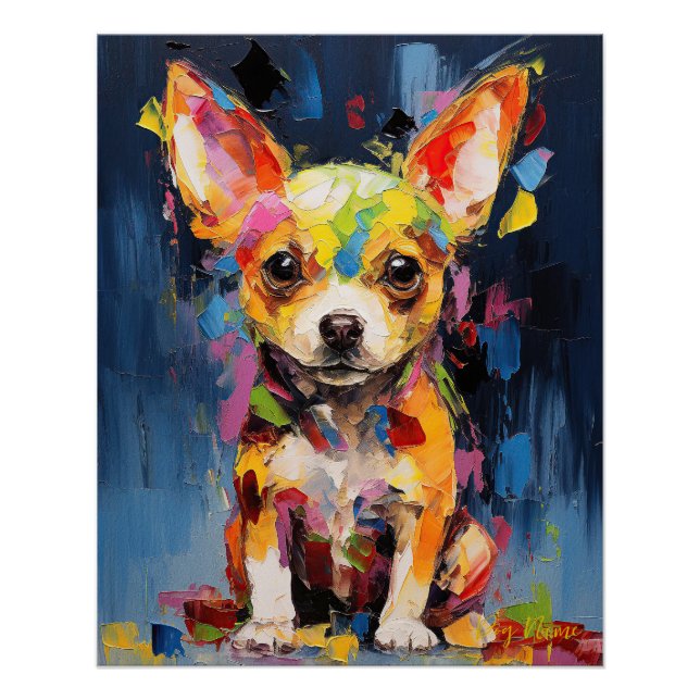 Poster Chiot Chihuahua Super Cute 005 - Xeno Lucilfer (Devant)