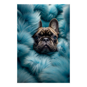Poster chiot de Bulldog français incroyablement adorable