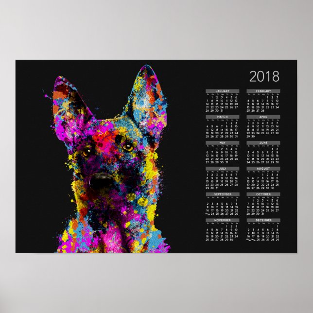 Poster Chiot malinois - Berger belge - Maligator (Devant)
