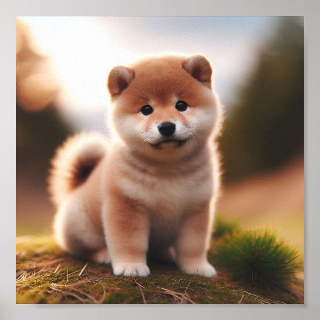 Poster chiot mignon Shiba Inu (Devant)