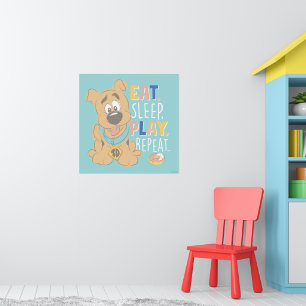 Poster Chiot Scooby-Doo "Mange, Dors, Joue, Répète"
