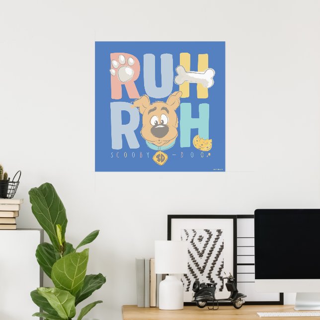 Poster Chiot Scooby-Doo "Ruh Roh" (Bureau à domicile)