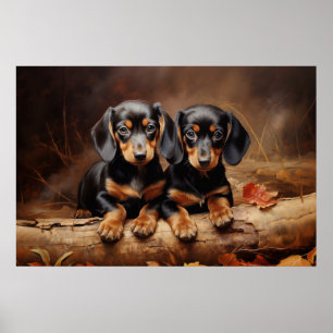 Poster Chiots de Dachshund