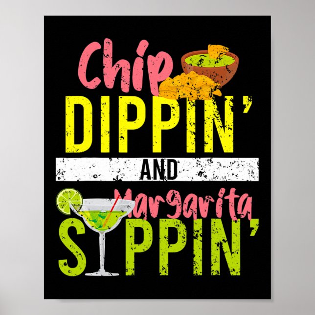 Poster Chip Dippin Et Margarita Sippin Cinco De Mayo (Devant)