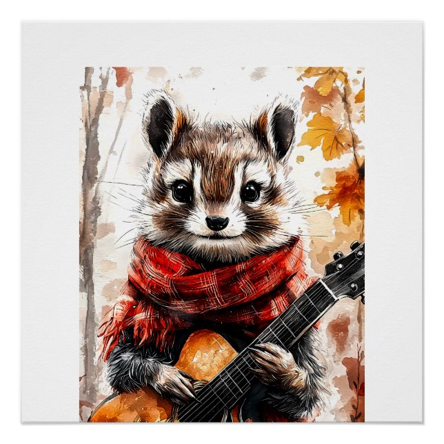 Poster Chipmunk Guitare (Devant)