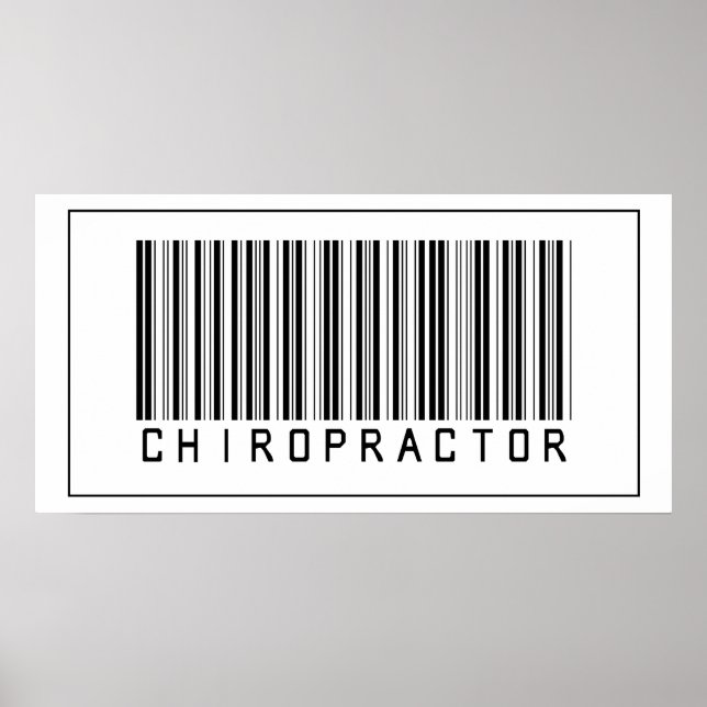 Poster Chiropracteur à code barre (Devant)