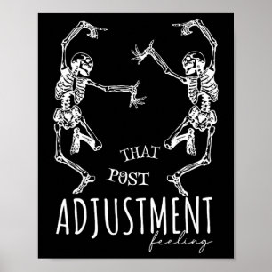 Poster Chiropracteur Danser Skeletons Qui Post Ajustement