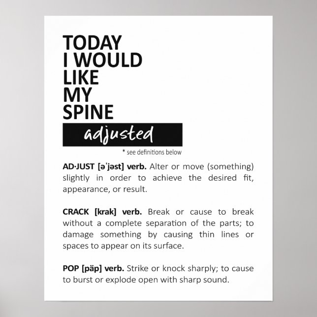 Poster Chiropractic Art, Chiropractic Poster, Chiro  (Devant)