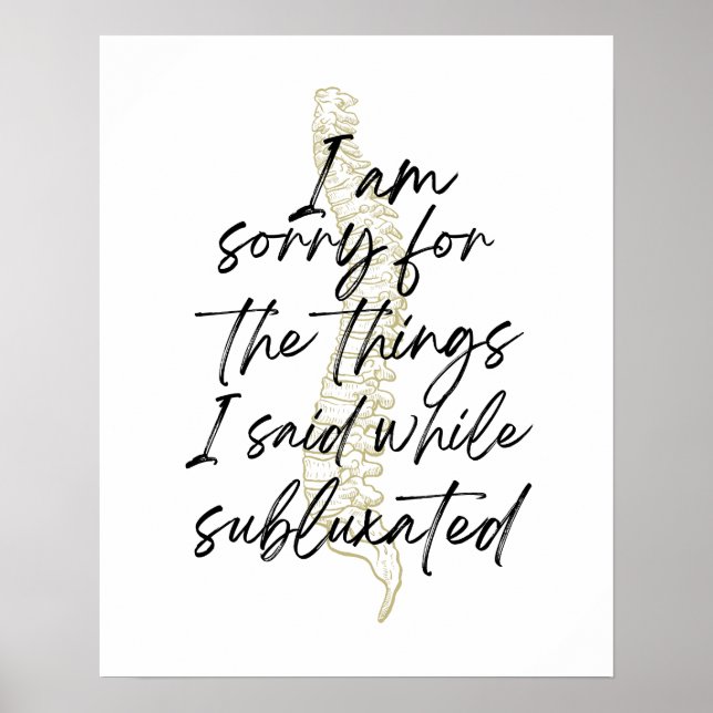 Poster Chiropractic poster, chiropractor gift, chiro  (Devant)