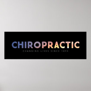 Poster Chiropractie - depuis 1895 (noir)