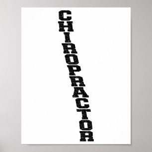 Poster Chiropratcteur drôle de colonne vertébrale de cric