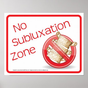 Poster Chiropratique No Subluxe Zone Panneau Mur