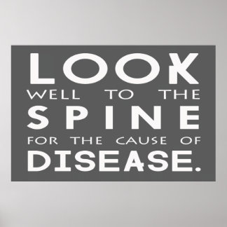POSTER CHIROPRATIQUE REGARDEZ LA PINE