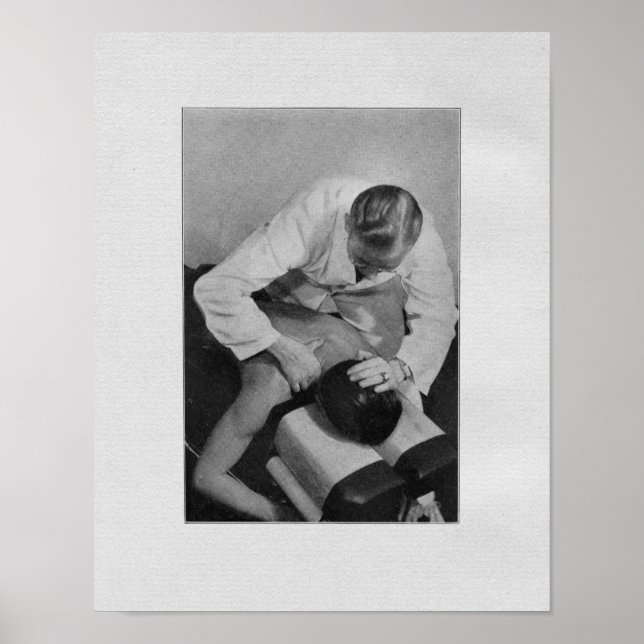 Poster Chiropratique - Réglage cervical Vintage Imprimer (Devant)