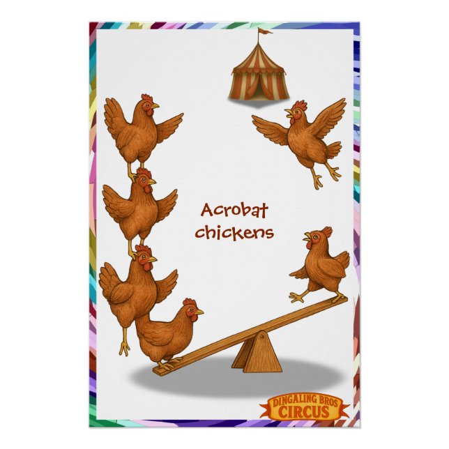 Poster Chirpy Chickens acrobat squad (Devant)