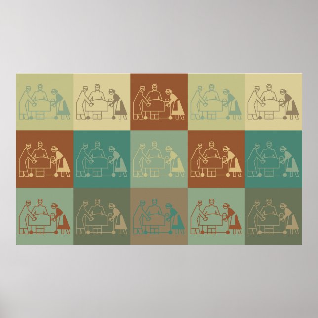 Poster Chirurgie Pop Art (Devant)