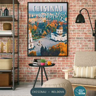 Poster Chisinau, la ville de l'architecture soviétique