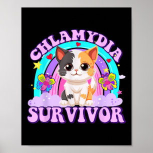 Poster Chlamydia Survivor Chat Arc-en-ciel