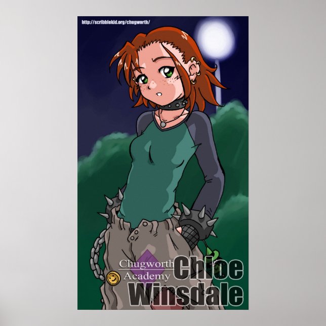 Poster Chloe Winsdale : "Joyeux Visage". (Devant)