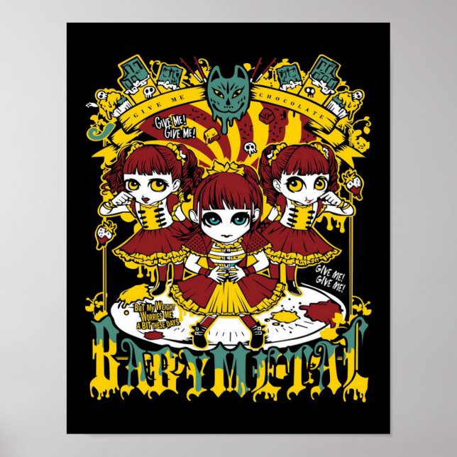 Poster chocolat au gimme babymetal (Devant)