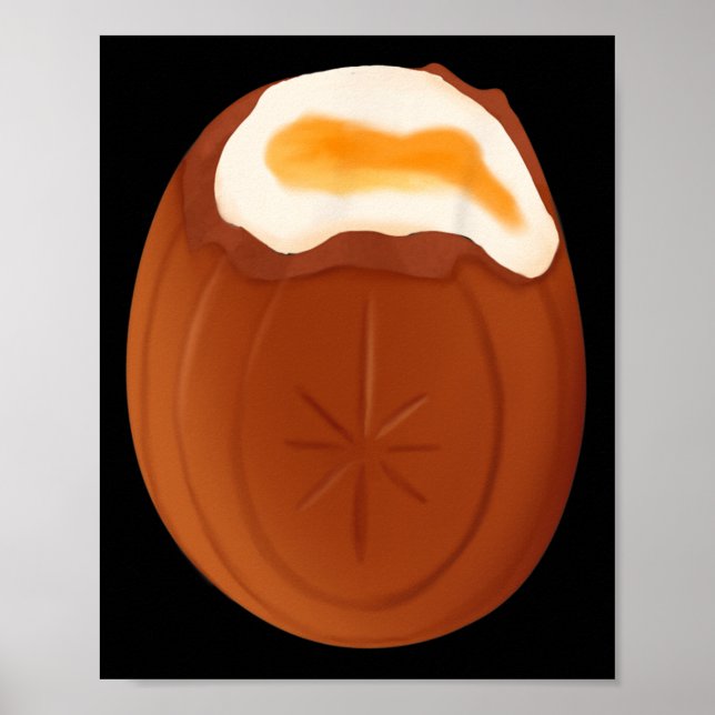 Poster Chocolat aux oeufs de crème Pâques Quirky bizarre  (Devant)