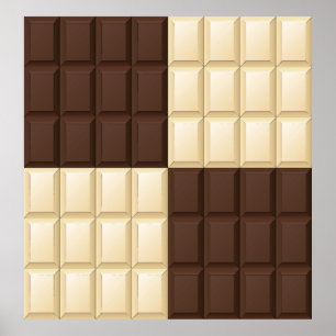 Poster Chocolat Brown Et Blanc