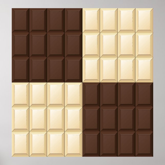 Poster Chocolat Brown Et Blanc (Devant)