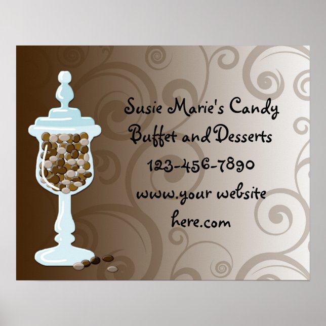 Poster Chocolat Candy Buffet Bar, Urn of Sweets (Devant)