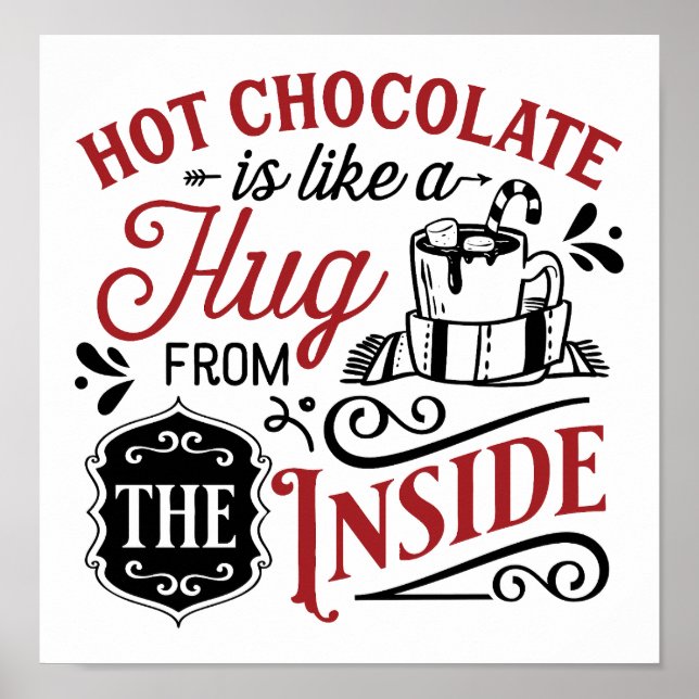 Poster Chocolat Chaud Hug Party (Devant)