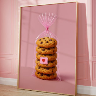 Poster Chocolat Chip Cookie Wall Art, Cuisine mignonne