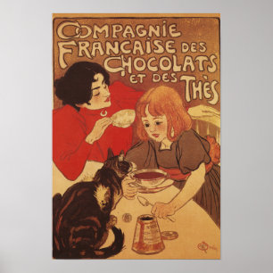 Poster Chocolat et thé Co Mère et fille