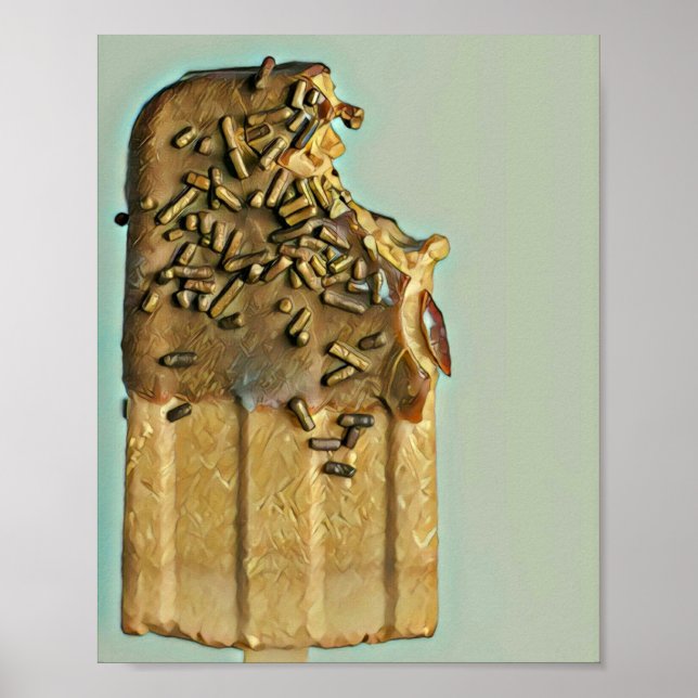 Poster Chocolat glacé popsicle (Devant)
