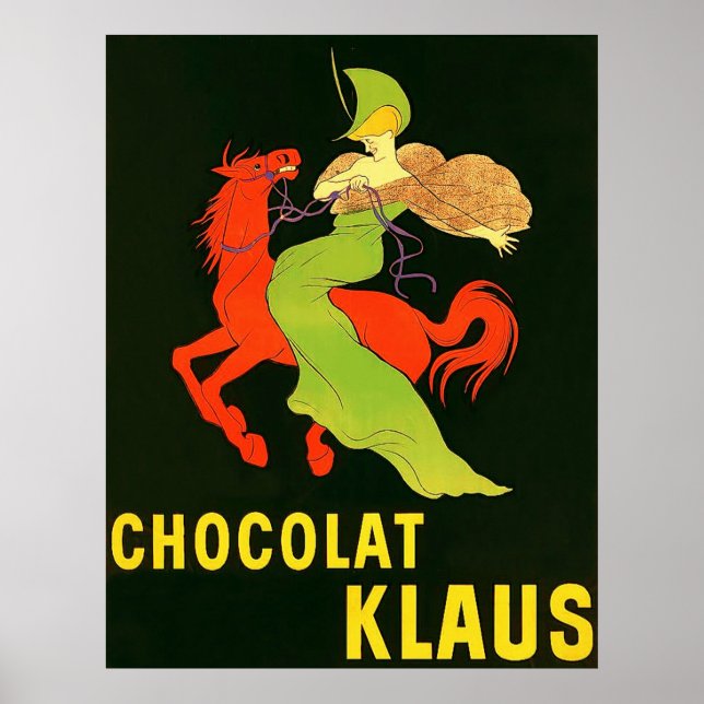 Poster Chocolat Klaus ~ Publicité française Vintage. (Devant)
