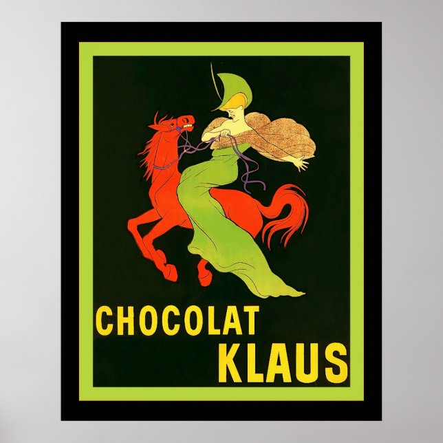 Poster Chocolat Klaus ~ Publicité française Vintage (Devant)